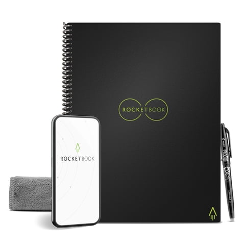 Cuaderno Rocketbook Core En Espiral Reutilizable A4 Negro