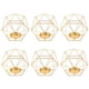 thumbnail image 3 of 6Pcs 3D Geometric Candelero de la boda Votive Candel Tealight Holder Golden, 3 of 6