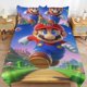 thumbnail image 1 of Super Mario 3-Piece Comforter Set for Bedroom Super Mario Bedding Set for Kids Adults Soft Microfiber Duvet Cover Set with Zipper Closure, 1 of 5
