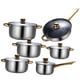 thumbnail image 5 of Juego De Cocina De Olla De Sopa De Acero Inoxidable Con Tapa De Vidrio, 6 Uds., Para Sartenes De Cocina Con Olla De Sopa, 5 of 5