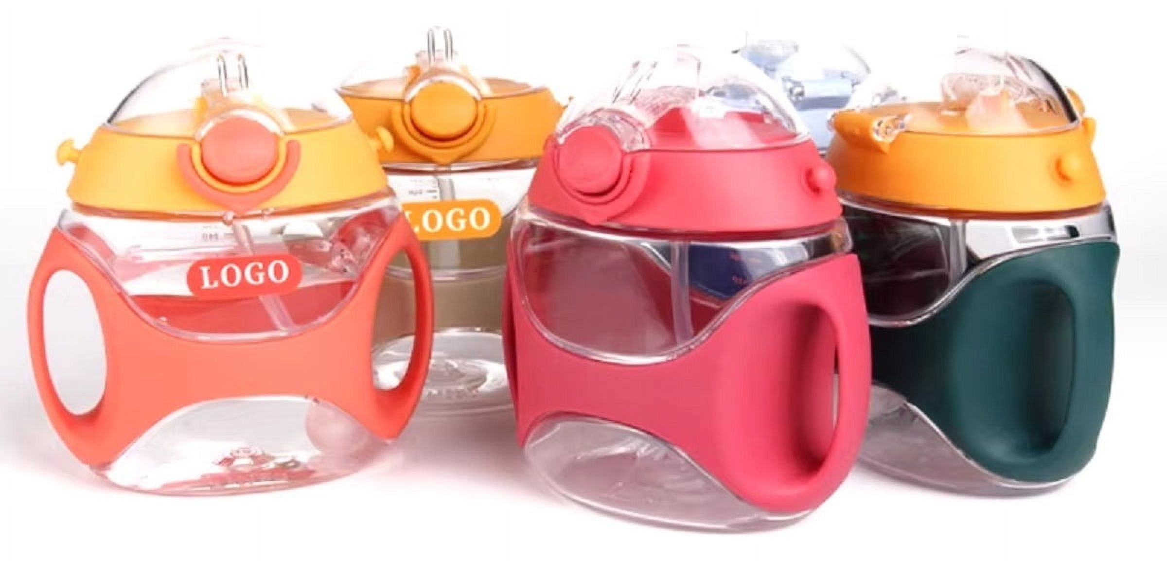 Genérico - Set 2 Vasos Pajita Bombilla Silicona Niños Bebida Jugo Lau