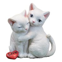 Magideal - Estatuilla De Gato Moderna, Estatua, Microadorno De Paisaje, Colección De Escultura Para Dormitorio, Jardín De Hadas, Escritorio, Decoración Para Sala Pareja