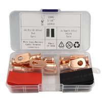 Magideal - Terminales De Alambre De Cobre Awg Cable De Batería Resistente Termorretráctil Para Caja De Distribución De Vehículos Aplicaciones Domésticas Awg2 5 16