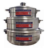 Genérico - Set Juego De 3 Ollas Calderos Arroceras Aluminio Fundido