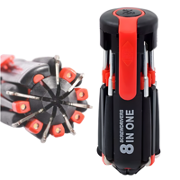 Genérico - Destornillador 8 En 1 Con Linterna Led Emergencia Multiuso