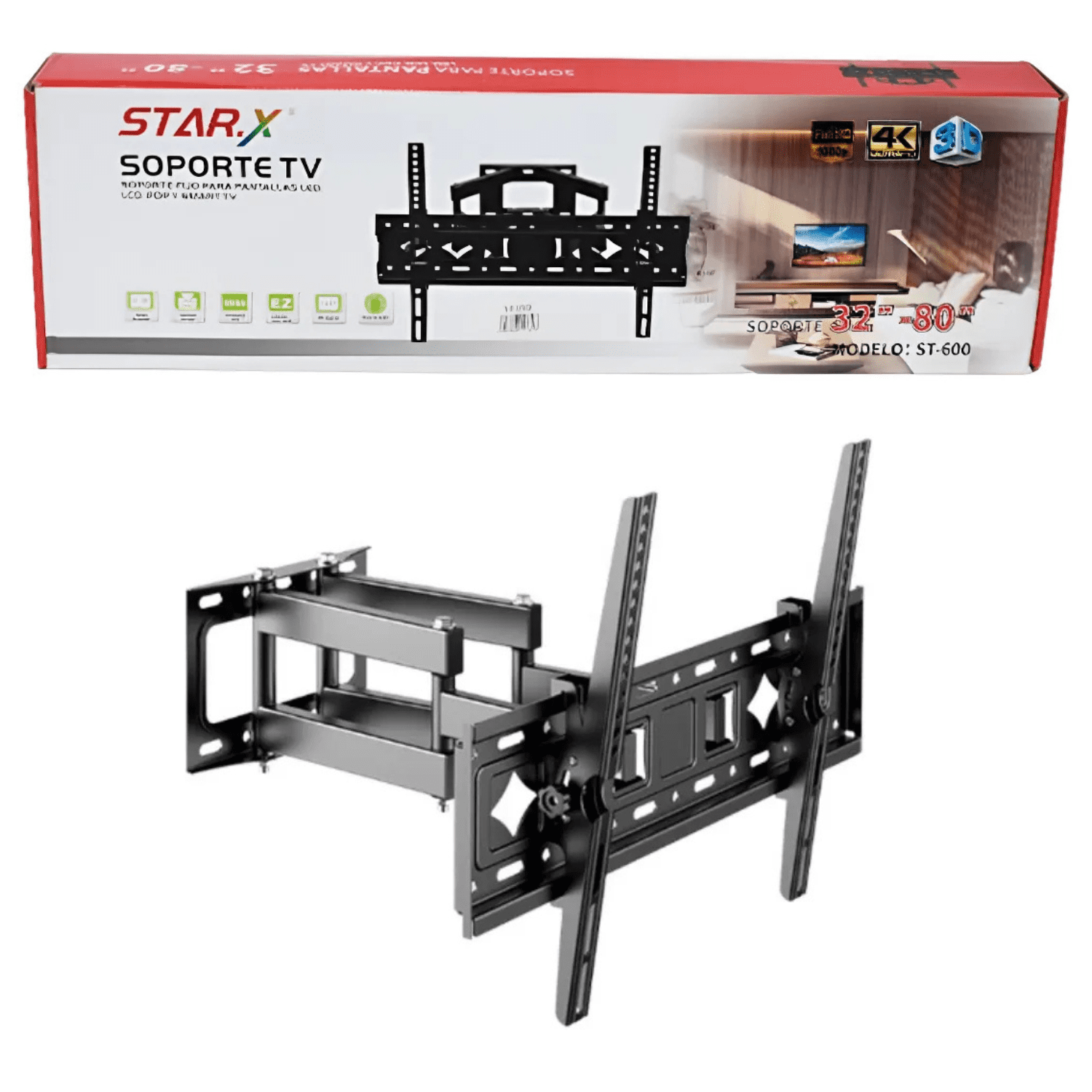 Genérico - Soporte De Tv Articulado Star.x St-600 | 32 -80 Pulgadas