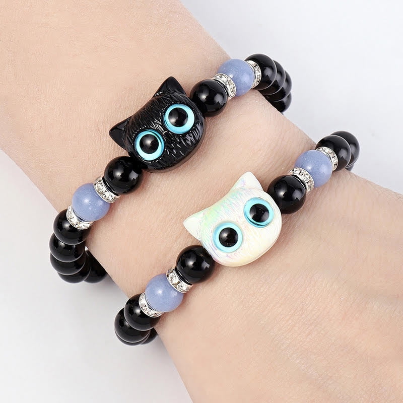 Genérico - Par De Pulseras Gatos Amor. Ideal Para Enamorados Multicolor
