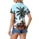 thumbnail image 3 of INSPIRE CHIC Camisas de Regreso a Clases para Mujeres Camisas Hawaianas de Manga Corta con Botones y Estampado Floral Tropical S Coco Azul, 3 of 6