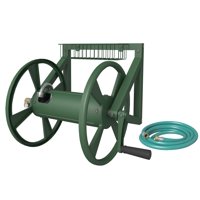 Carrete De Manguera De Jardín Montado En La Pared Artigarden Triangle Green