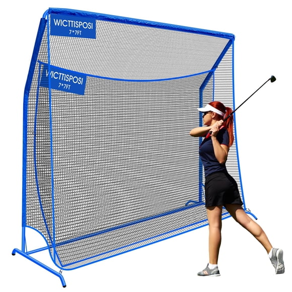 Red de golf WICTTISPOSI de 7 x 7 pies con red extra llamativa