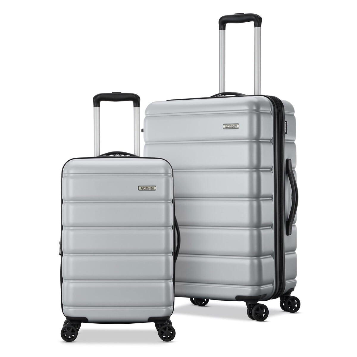 Set De Maletas American Tourister Roll Out 2 Piezas Spinner Plata