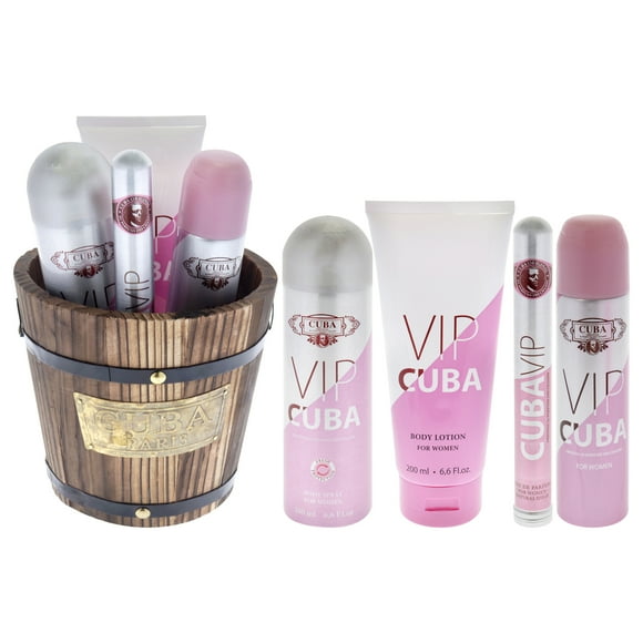 Set de Regalo Perfume Cuba Vip EDP 95ml + EDP 30ml + Spray Corporal 190ml + Loción Corporal 190ml