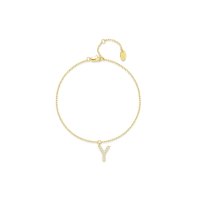 Pulsera Heshpaws S925 Sterling Silver Inicial A-Z Plata