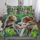 thumbnail image 1 of Juego de funda nórdica Monkey Gorilla, juego de ropa de cama de microfibra suave para adultos, adolescentes y niños, juego de 3 piezas con cierre de cremallera para decoración del hogar, est, 1 of 3