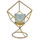 thumbnail image 1 of Portavela candelabro metal dorado con vaso 14x20cm, 1 of 3