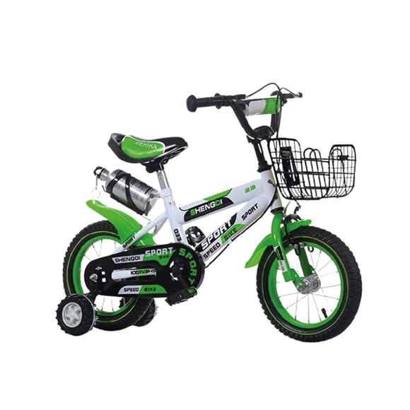 Bicicleta Infantil Lumax Aro 16 Verde Con Rueditas