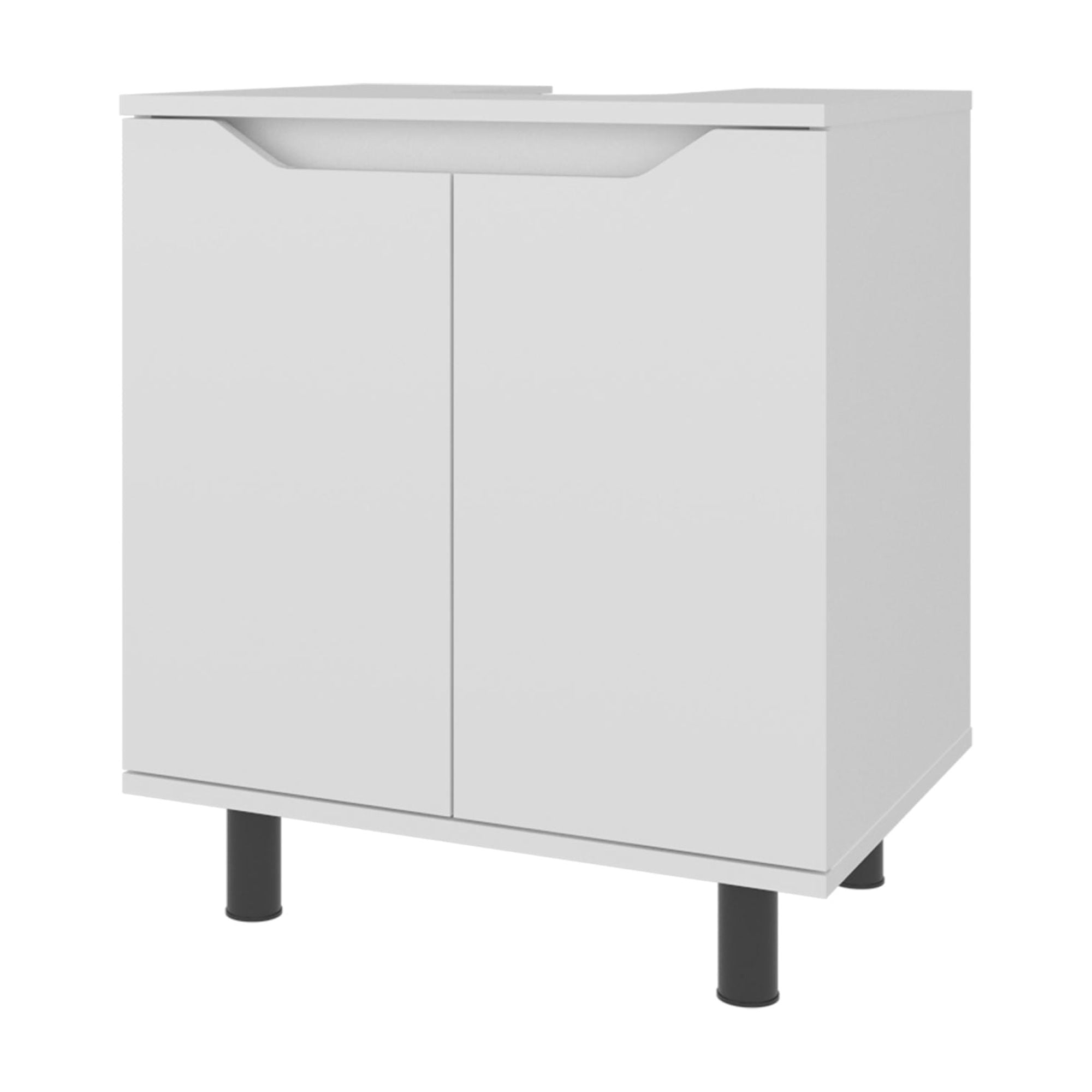 Fmfurniture - Mueble Para Lavamanos 2 Puertas Blanco
