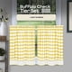 thumbnail image 2 of Juego de cortinas para ventana ACHIM Buffalo Check Tier, amarillo y marfil, 2 of 6