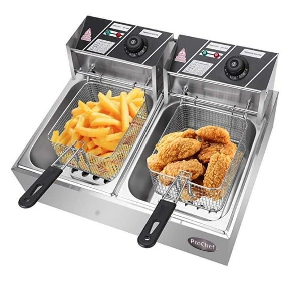 Freidora ProChef Electrica 2 Depositos 5,5 Lt. c/u