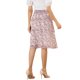 thumbnail image 3 of INSPIRE CHIC Falda Floral de Mujer Verano Chifón Fruncido Cintura Elástica Línea A Debajo de la Rodilla Longitud Volante Falda en Capas XL Rosa, 3 of 8