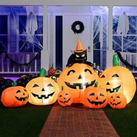 Inflable Calabaza Halloween Joiedomi 2.1 M Con 7 Calabazas Gato De Bruja Luces Led