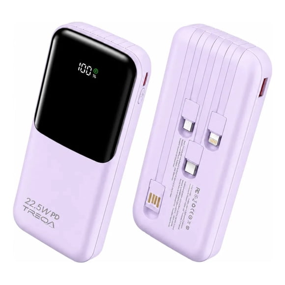 Cargador Portátil 10000mah Con 4 Cables Integrados