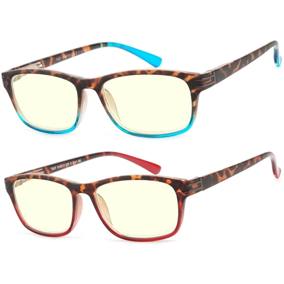 Lentes para computadora Success Eyewear, 2 pares, 1.5, azul y rojo