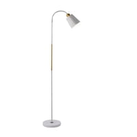 Crusec - Lámpara De Pie Estilo Nórdico Para Lectura Sala De Estar - Blanca