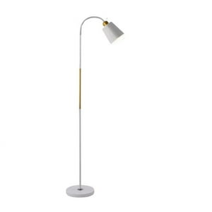 Crusec - Lámpara De Pie Estilo Nórdico Para Lectura Sala De Estar - Blanca