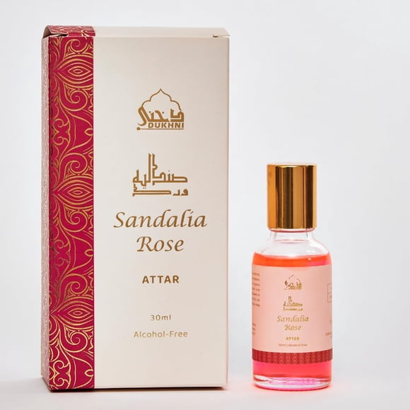 Perfume Dukhni Sandalia Rose Attar Oil, 30 ml, en rollo