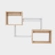 thumbnail image 1 of Repisa Alfa 3 Modulos Café Claro - Blanco, 1 of 7