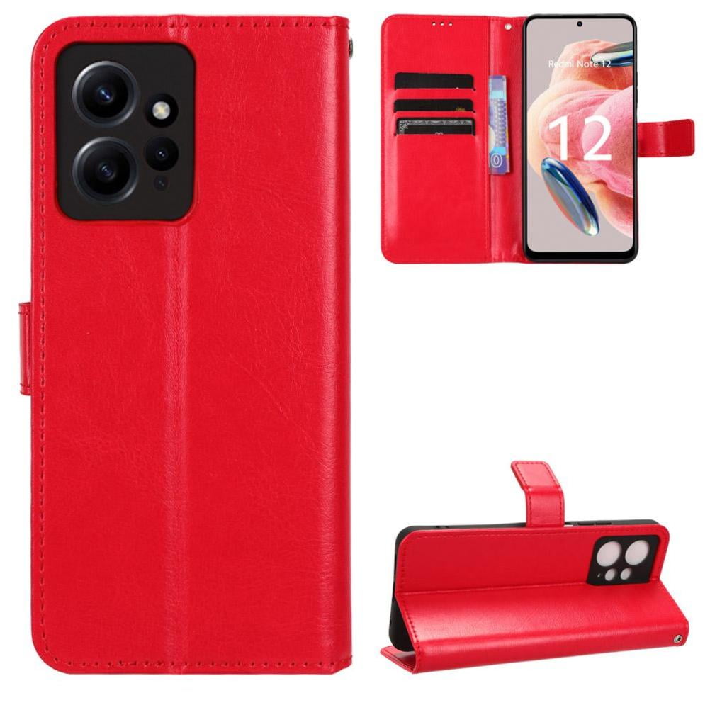Foxdock - Funda Tipo Libro Para Xiaomi Note 12 4g, Cartera Todo‑en‑uno, Funda Multifuncional Con Tarjetero Y Correa De Muñeca Desmontable