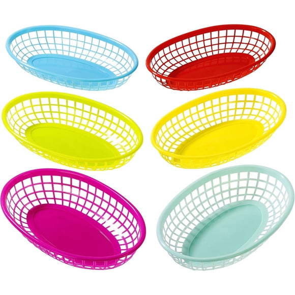 Canastitas plásticas Talking Tables reutilizables, 6 unidades