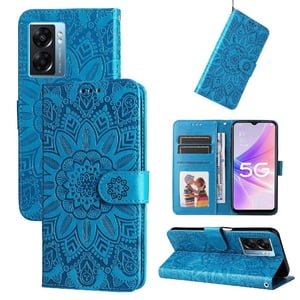 Funda Tipo Cartera Foxdock Para Oneplus Nord N20 Se 4G , Diseño Girasol En Relieve, Cuero Pu, Cierre Magnético, Soporte Y Tarjetero
