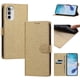 thumbnail image 3 of Cartera para Motorola Moto G52 con Soporte y Correa, Dorado, 3 of 6