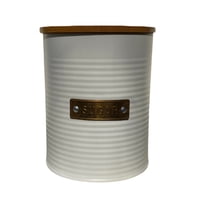 Decogreen - Canister Blanco Placa Dorada Sugar13X11