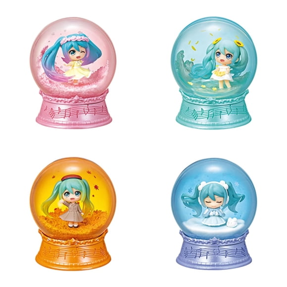 Figura de colección Re-Ment Hatsune Miku – Juego de 4 cúpulas 19 × 16,5 × 14,5 cm