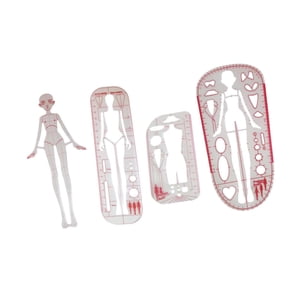 Bothyi - Juego De 4 Plantillas De Dibujo De Moda Y Reglas Para Diseñadores De Dibujo Y Sastrería.