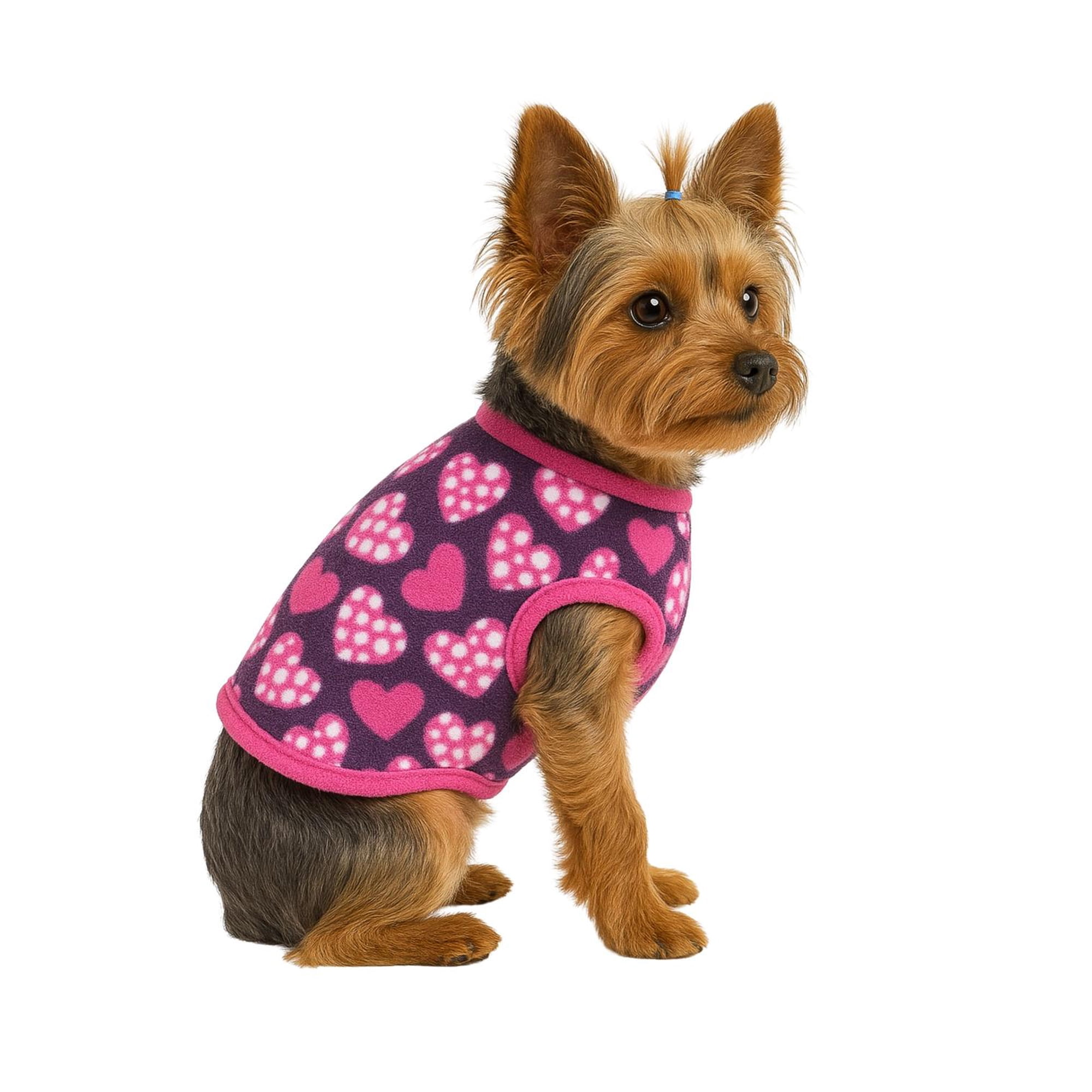 Capa Polar Perro XS 25 cm Abrigo Invierno Chihuahua rosa XS