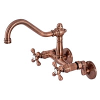 Grifo De Cocina Kingston Brass Vintage 6, Montaje En Pared, Cobre Envejecido