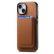 thumbnail image 3 of Funda de Cuero Magnética con Tarjetero para iPhone 14 Plus Cubierta Delgada Marrón, 3 of 5