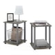 thumbnail image 1 of Mesa auxiliar Furinno Simplistic, juego de 2 unidades, roble francés, gris y gris, 1 of 9
