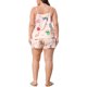 thumbnail image 3 of Agnes Orinda Conjunto de Pijama de Dos Piezas para Mujer de Talla Grande con Patrón de Corazón, Camiseta y Pantalones Cortos, Suave y Lindo para la Escuela o Universidad, 2X Beige, 3 of 6