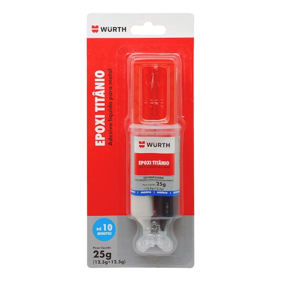 Adhesivo Epoxico Titanio Jeringa Wurth 25 Grs