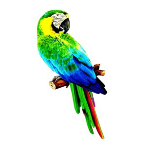 Magideal - Estatua De Estatuilla De Loro Artificial, Accesorios De Fotografía Diy, Modelo De Pájaro, Plumas, Loro, Guacamayo, Fiesta, Césped, Jardín De Jardinerí Estilo D