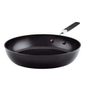 Sartén Kitchenaid, Dura, Anodizada, Antiadherente, 31 Cm, Color Negro Ónice