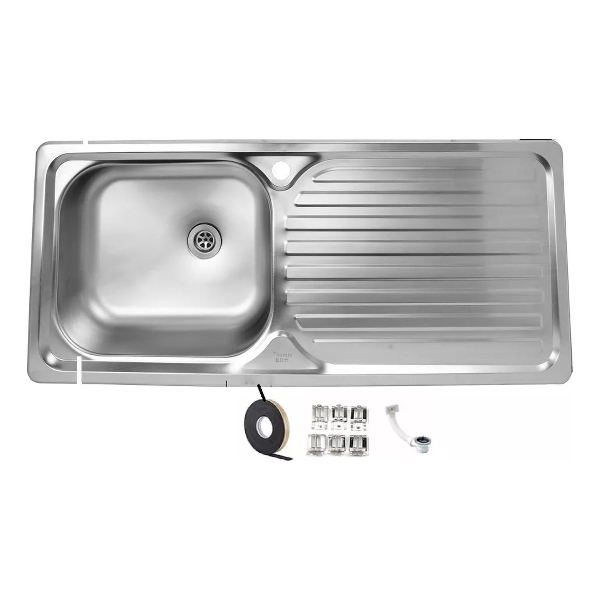 Taumm - Lavaplatos Empotrado Simple 100x44 Inoxidable Derecho