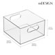 thumbnail image 4 of Organizador de almacenamiento mDesign Ligne Collection, paquete de 2 unidades, transparente, 4 of 9