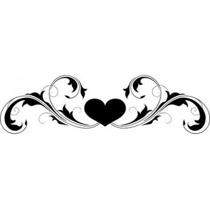 Rienda Libre Graphics - Decomural Floral Heart Love Heart Headboard Ws-18402