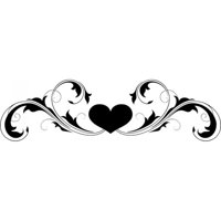 Rienda Libre Graphics - Decomural Floral Heart Love Heart Headboard Ws-18402